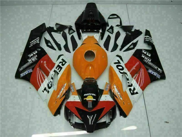 CBR 1000 RR 2004-2005 Verkleidung - Orange Schwarz Repsol