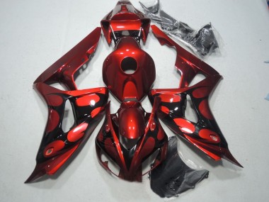 CBR 1000 RR 2006-2007 Verkleidung - Rot Schwarz