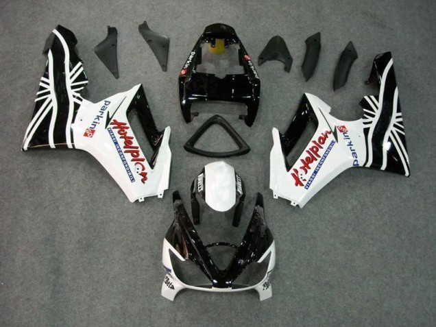 Daytona 675 Triple 2006-2008 Verkleidungen - Schwarz Weiß