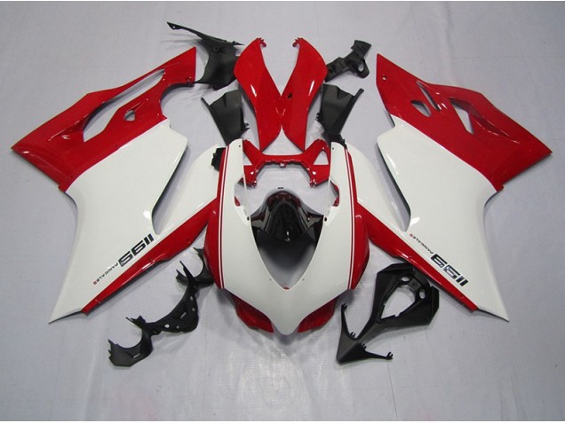 Ducati 1199 2011-2014 Vollverkleidung - Weiß Rot