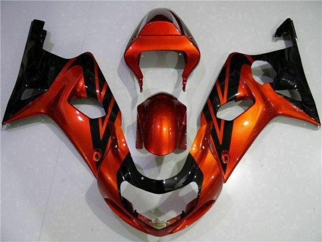 GSXR 1000 K1 2000-2002 Verkleidungen - Orange Schwarz