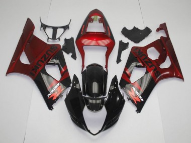 GSXR 1000 K3 2003-2004 Verkleidungen - Schwarz Rot