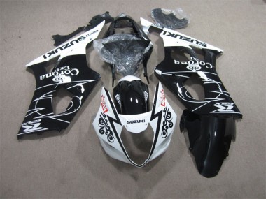 GSXR 1000 K3 2003-2004 Verkleidungen - Schwarz Weiß Corona Extra Motul