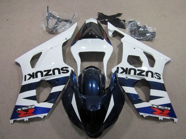 GSXR 1000 K3 2003-2004 Verkleidungen - Weiß Blau Schwarz Aufkleber