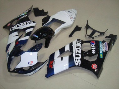 GSXR 1000 K3 2003-2004 Verkleidungen - Weiß Schwarz Elf