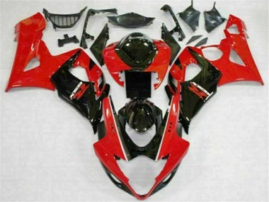 GSXR 1000 K5 2005-2006 Verkleidungen - Rot Schwarz