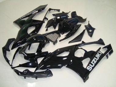 GSXR 1000 K5 2005-2006 Verkleidungen - Schwarz Silber Aufkleber