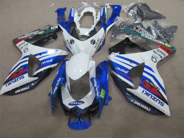 GSXR 1000 K9 2009-2016 Verkleidungen - Weiß Blau Samsung