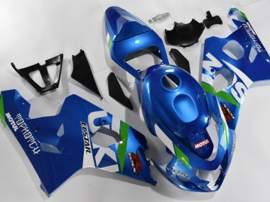 GSXR 600 / 750 K4 2004-2005 Verkleidungen - Blau Weiß