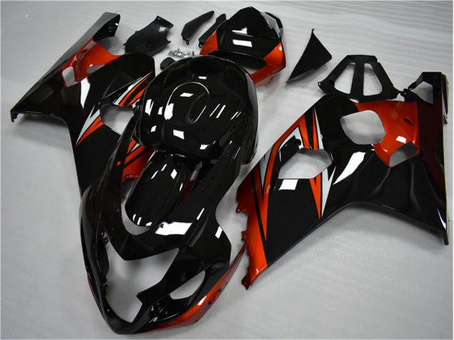 GSXR 600 / 750 K4 2004-2005 Verkleidungen - Orange Schwarz