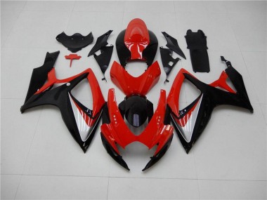 GSXR 600 / 750 K6 2006-2007 Verkleidungen Komplett Sets - Rot Schwarz