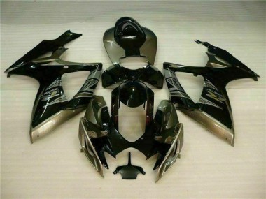 GSXR 600 / 750 K6 2006-2007 Verkleidungen - Schwarz Grau