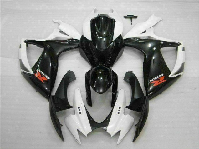 GSXR 600 / 750 K6 2006-2007 Verkleidungen - Weiß Schwarz