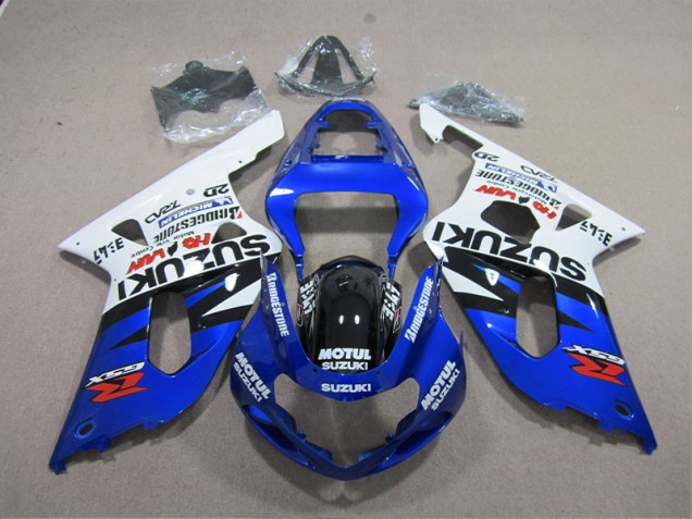 GSXR 600 K1 K2 K3 2001-2003 Verkleidung - Blau Weiß Motul