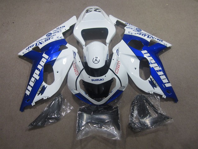 GSXR 600 K1 K2 K3 2001-2003 Verkleidung - Weiß Blau Motul