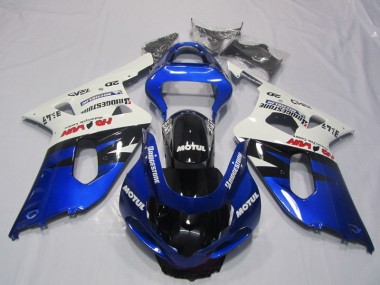 GSXR 600 K1 K2 K3 2001-2003 Verkleidungen - Blau Weiß Motul