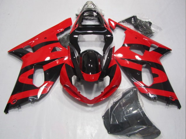 GSXR 600 K1 K2 K3 2001-2003 Verkleidungen - Schwarz Rot