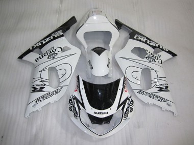 GSXR 600 K1 K2 K3 2001-2003 Verkleidungen - Weiß Schwarz Corona Extra