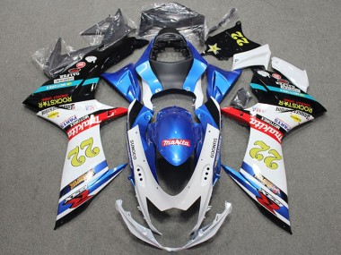 GSXR 600 K11 2011-2024 Verkleidungen - Blau Weiß Rot Rockstar 22