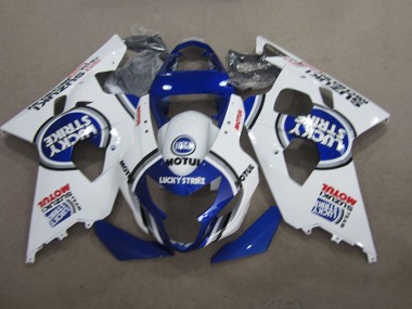 GSXR 600 K4 2004-2005 Verkleidungen - Blau Weiß Lucky Strike Motul