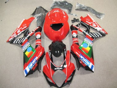 GSXR 600 K4 2004-2005 Verkleidungen - Rot Schwarz