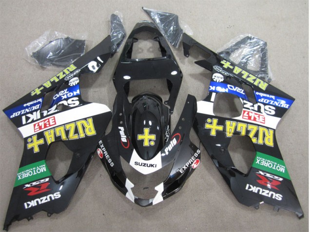 GSXR 600 K4 2004-2005 Verkleidungen - Schwarz Gelb Rizla