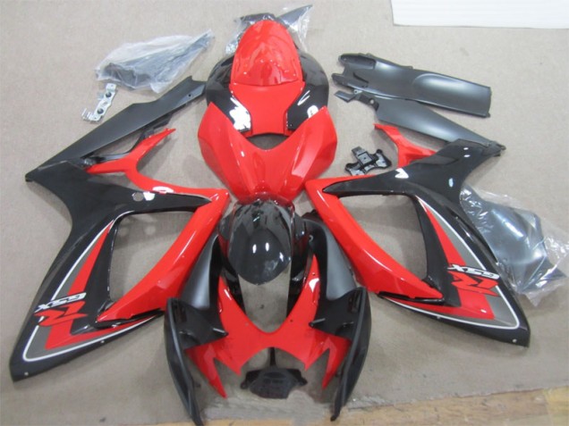 GSXR 600 K6 2006-2007 Verkleidung - Schwarz Rot