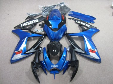 GSXR 600 K6 2006-2007 Verkleidungen - Blau Schwarz Weiß