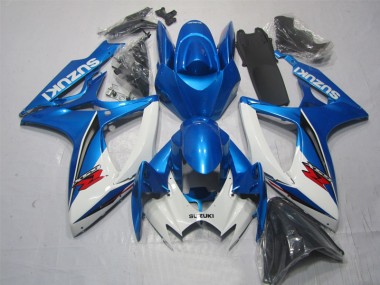 GSXR 600 K6 2006-2007 Verkleidungen & Plastik - Blau Weiß