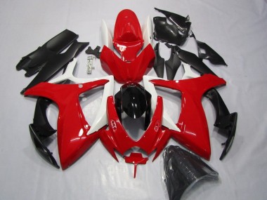 GSXR 600 K6 2006-2007 Verkleidungen - Rot Schwarz