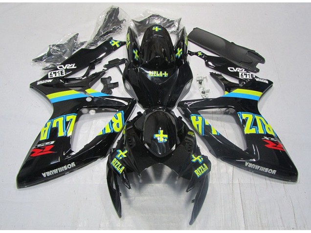 GSXR 600 K6 2006-2007 Verkleidungen - Schwarz Gelb Rizla