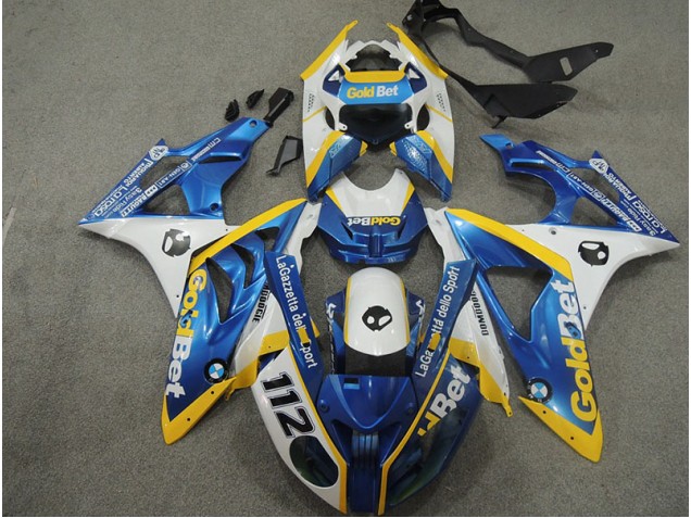 S1000RR 2009-2014 Verkleidungen - Weiß Blau GoldBet 112