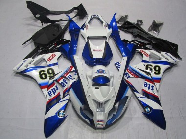 S1000RR 2009-2014 Verkleidungen - Weiß Blau Sterilgarda 69