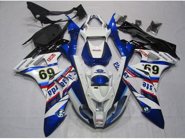 S1000RR 2009-2014 Verkleidungen - Weiß Blau Sterilgarda 69