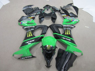 ZX10R 2008-2010 Verkleidungen - Schwarz Grünes Monster