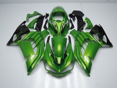 ZX14R ZZR 1400 2012-2021 Verkleidungen - Grüne Flamme