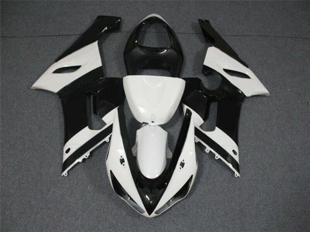 ZX6R 2005-2006 Verkleidung - Schwarz Weiß