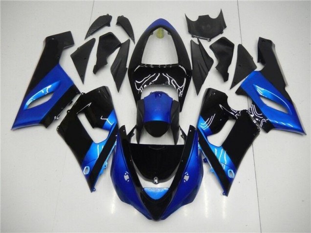 ZX6R 2005-2006 Verkleidungen - Blau Schwarz