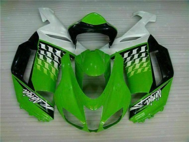 ZX6R 2007-2008 Verkleidungen - Grüner Weißer Ninja